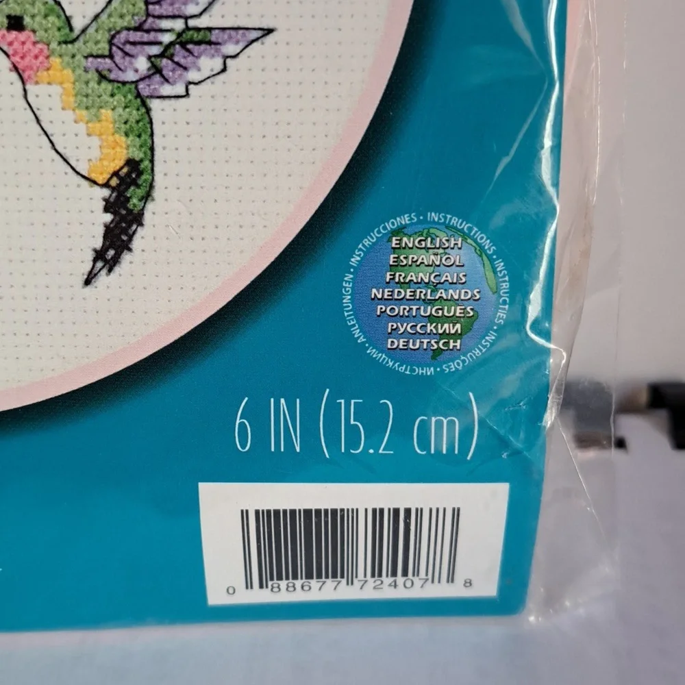 New Dimensions Learn a Craft - Hummingbird Duo Counted Cross Stitch Kit 6 inch